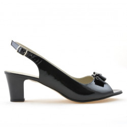 Sandales femme 1251m vernis noir satiné