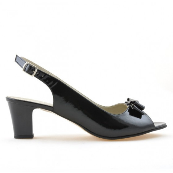 Sandales femme 1251m vernis noir satiné