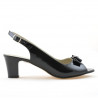 Sandales femme 1251m vernis noir satiné