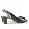 Sandales femme 1251m vernis noir satiné