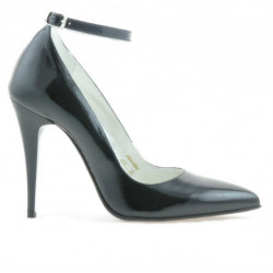 Chaussures élégantes femme 1247 vernis noir satiné