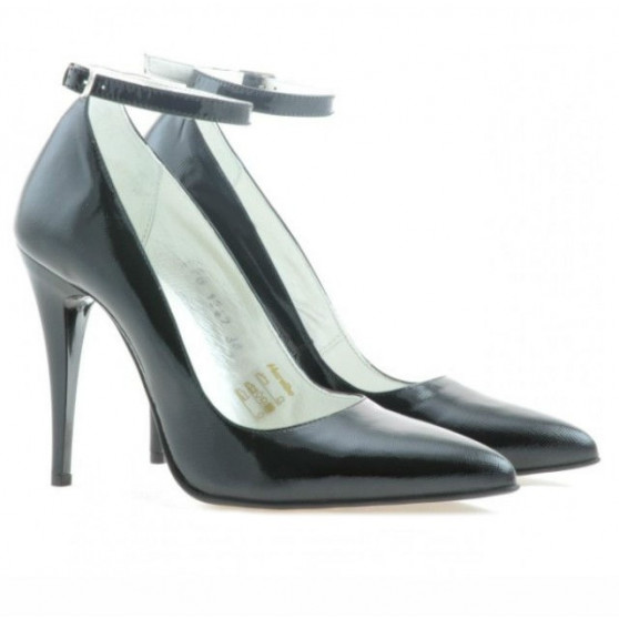 Chaussures élégantes femme 1247 vernis noir satiné