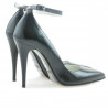 Chaussures élégantes femme 1247 vernis noir satiné
