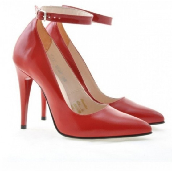 Chaussures élégantes femme 1247 vernis rouge