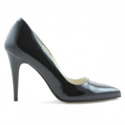 Chaussures élégantes femme 1246 vernis noir satiné
