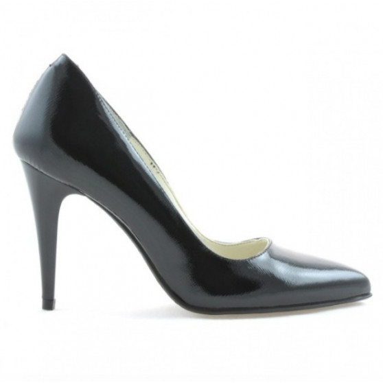 Chaussures élégantes femme 1246 vernis noir satiné