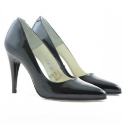 Chaussures élégantes femme 1246 vernis noir satiné