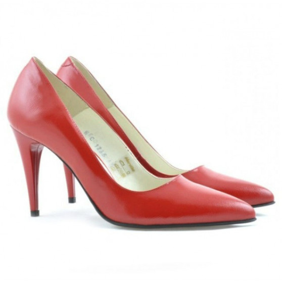 Chaussures élégantes femme 1246 vernis rouge satiné