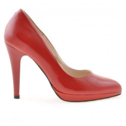 Chaussures élégantes femme 1233 vernis rouge satiné