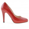 Chaussures élégantes femme 1233 vernis rouge satiné