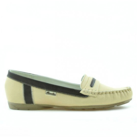 Mocassins femme 619 beige+café Mocassins femme 619 beige+café