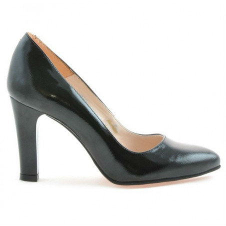 Chaussures élégantes femme 1243 vernis noir satiné