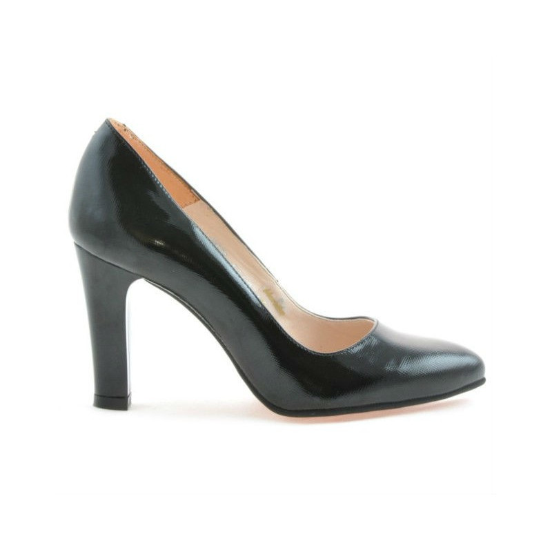 Chaussures élégantes femme 1243 vernis noir satiné