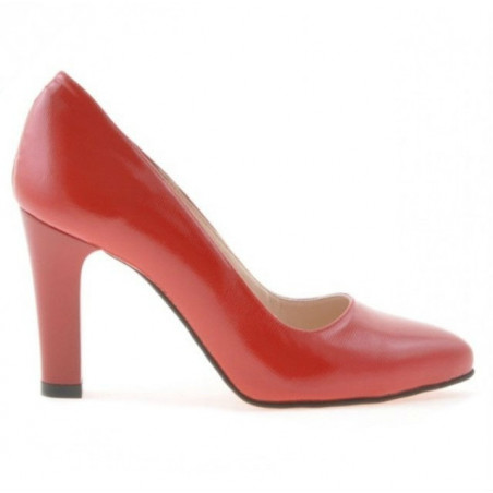 Chaussures élégantes femme 1243 verni rouge satiné