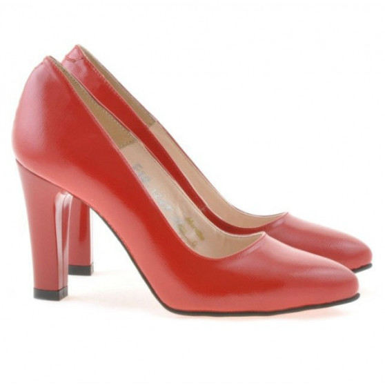 Chaussures élégantes femme 1243 verni rouge satiné