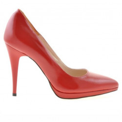 Chaussures élégantes femme 1244 verni rouge satiné