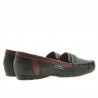 Mocassins femme 619 noir+bordeaux