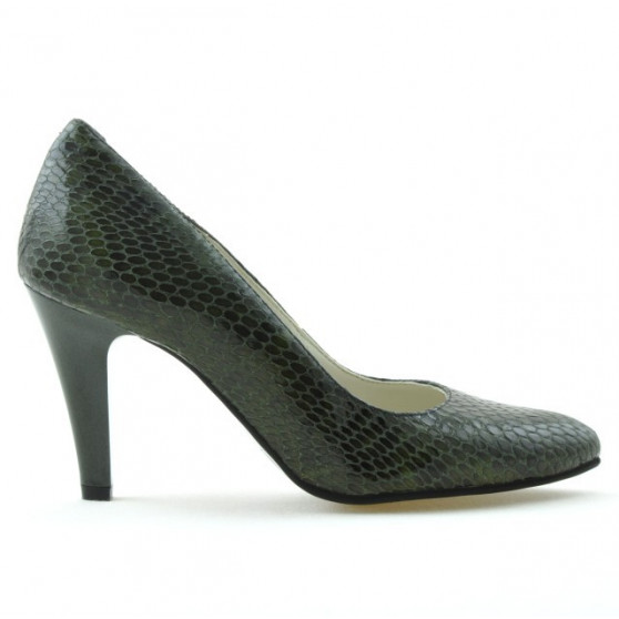 Chaussures élégantes femme 1234 croco vert
