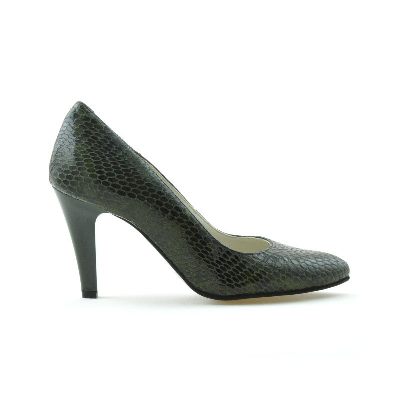 Chaussures élégantes femme 1234 croco vert