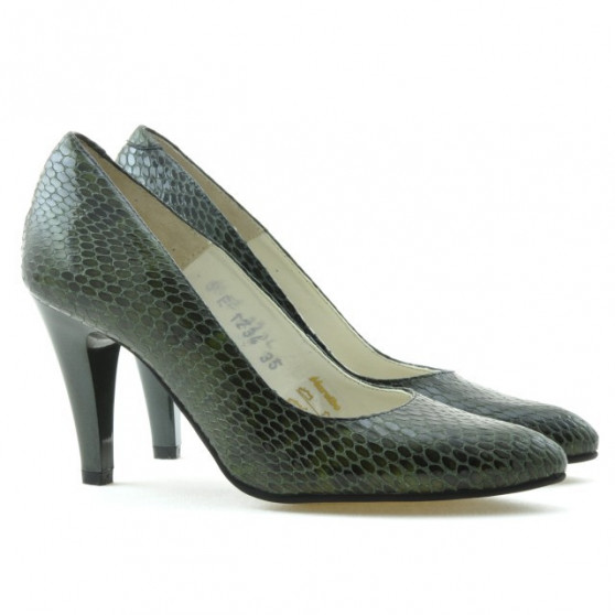 Chaussures élégantes femme 1234 croco vert