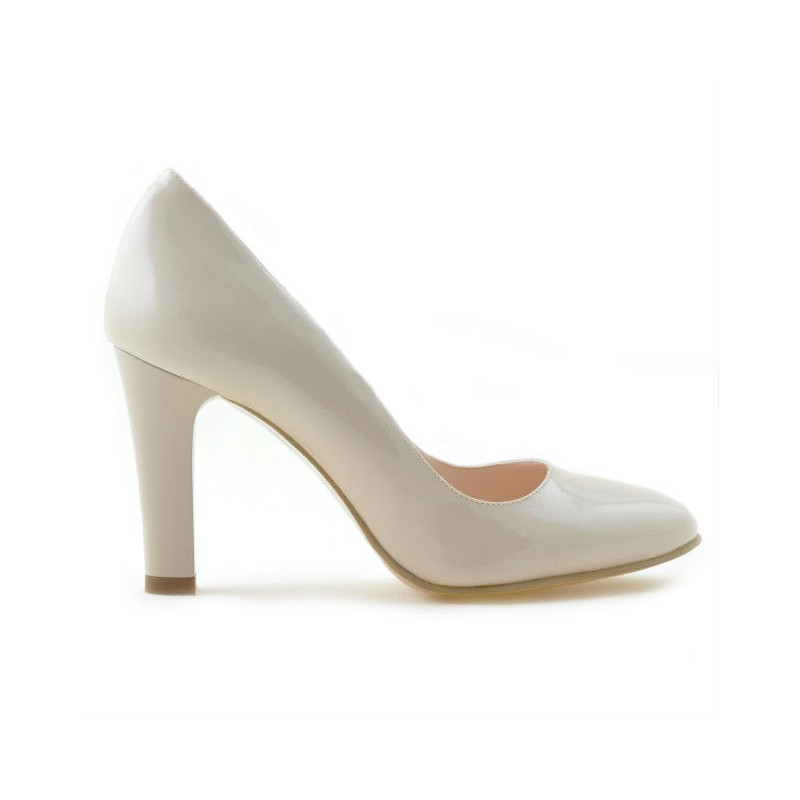 Chaussures élégantes femme 1243 vernis ivoire