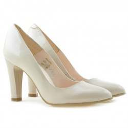Chaussures élégantes femme 1243 vernis ivoire