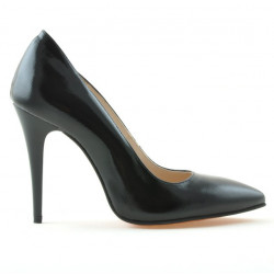 Chaussures élégantes femme 1241 vernis noir satiné