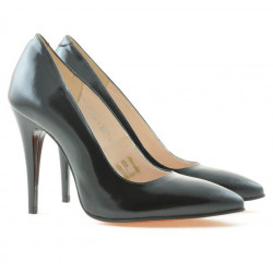 Chaussures élégantes femme 1241 vernis noir satiné