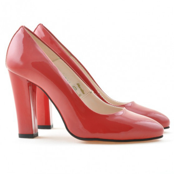 Chaussures élégantes femme 1214 vernis rouge
