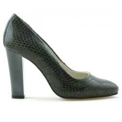 Chaussures élégantes femme 1214 croco vert