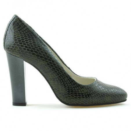 Chaussures élégantes femme 1214 croco vert