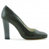 Chaussures élégantes femme 1214 croco vert