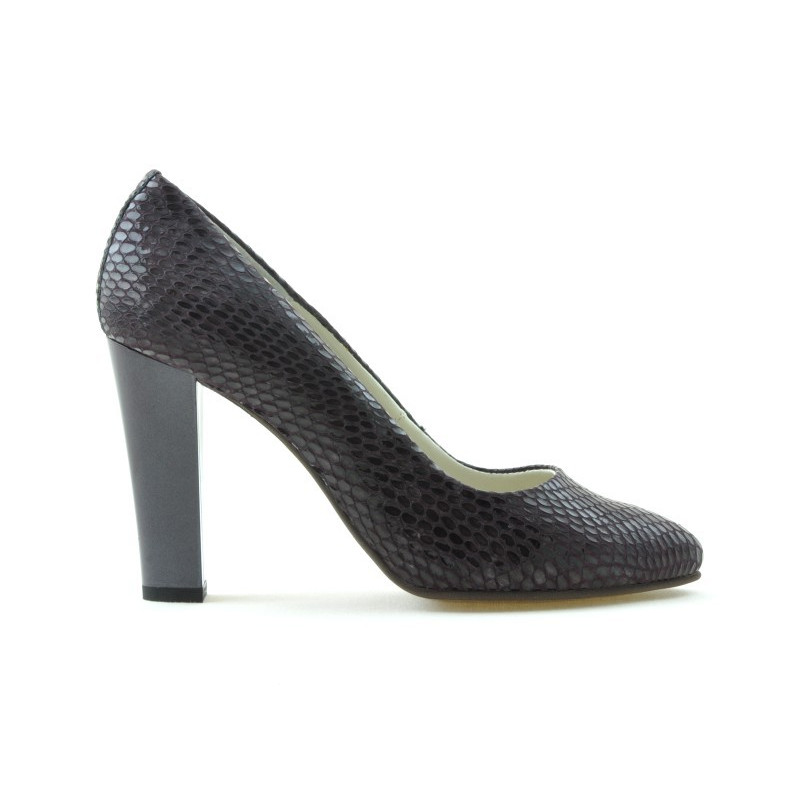 Chaussures élégantes femme 1214 croco violet