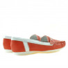 Mocassins femme 619 rouge+blanc