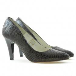 Chaussures élégantes femme 1234 croco marron