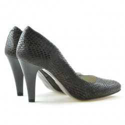 Chaussures élégantes femme 1234 croco marron