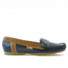 Mocassins femme 619 indigo+marron