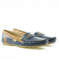Mocassins femme 619 indigo+marron