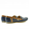 Mocassins femme 619 indigo+marron