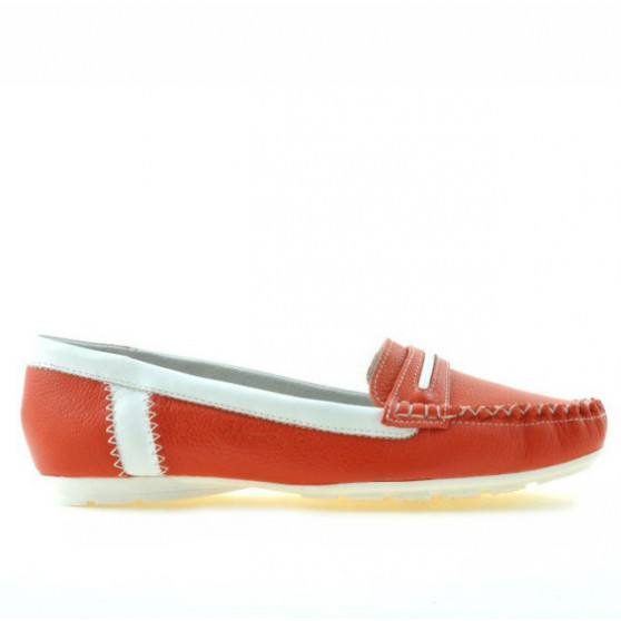 Mocassins femme 619 rouge+blanc Mocassins femme 619 rouge+blanc