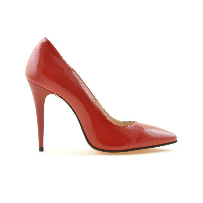 Chaussures élégantes femme 1241 vernis rouge satiné