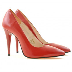 Chaussures élégantes femme 1241 vernis rouge satiné