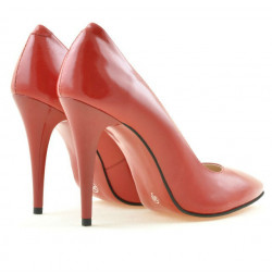 Chaussures élégantes femme 1241 vernis rouge satiné