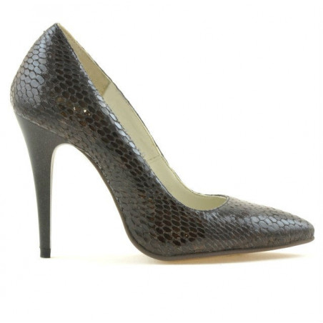 Chaussures élégantes femme 1241 croco marron
