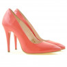 Chaussures élégantes femme 1241 vernis rouge corail