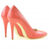 Chaussures élégantes femme 1241 vernis rouge corail