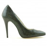 Chaussures élégantes femme 1241 croco vert