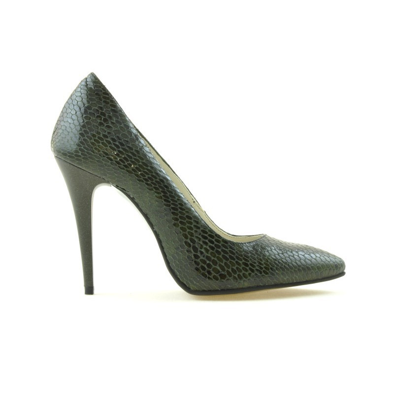 Chaussures élégantes femme 1241 croco vert