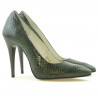 Chaussures élégantes femme 1241 croco vert