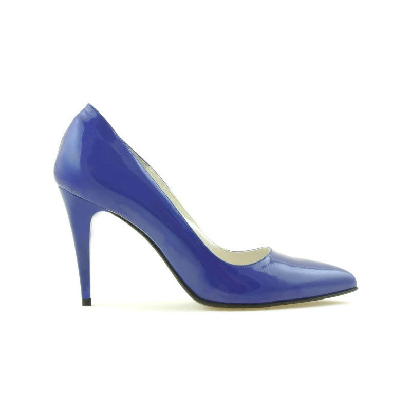 Chaussures élégantes femme 1246 vernis bleu